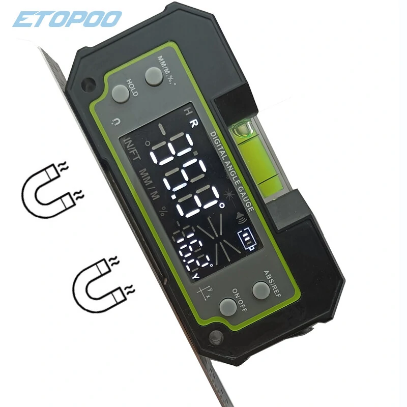 ETOPOO Bluetooth Digital Level - Dual-Axis Inclinometer with LCD | Angle Finder Gauge - Image 3