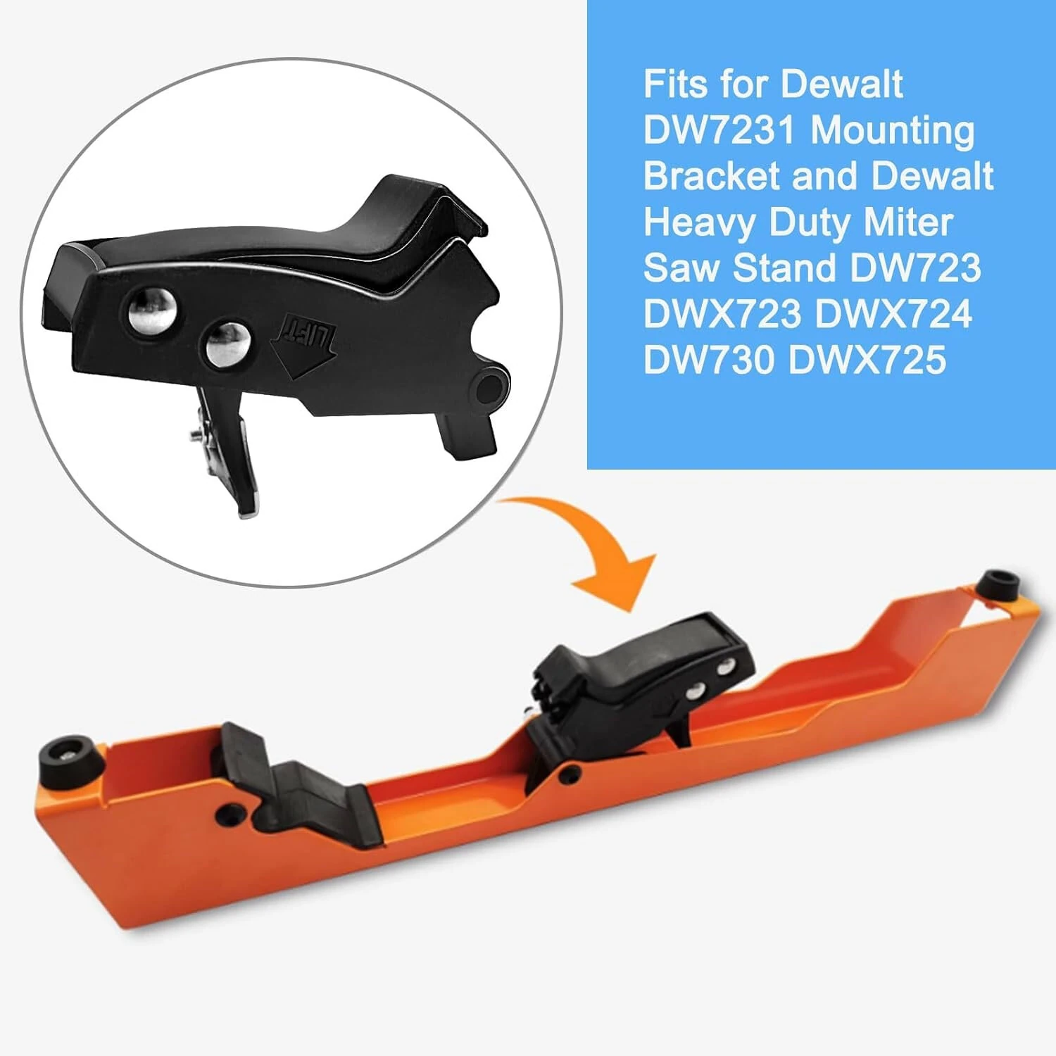 Dewalt Miter Saw Mounting Bracket Clips - 2 PCS for DW7231 DE7023 DE7033 - Image 3