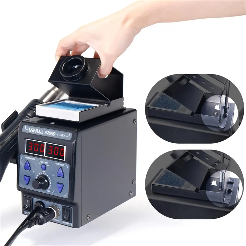 YIHUA 8786D I Rework Station - Digital Display, SMD Heat, Hot Air Soldering, Welding Tool - Image 4
