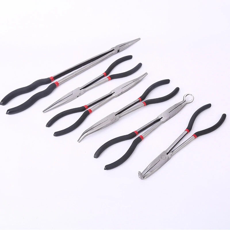 Multifunctional Carbon Steel Pointed Nose Pliers | 8/11/16 Inch Long Rod Auto Repair Tool - Image 2