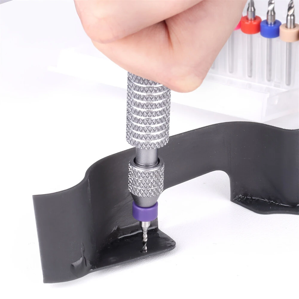 Mini Pin Vise Hand Drill Set - 10 Chuck & Drill Bits | Precision 360 Rotation for Jewelry & Model Making - Image 2