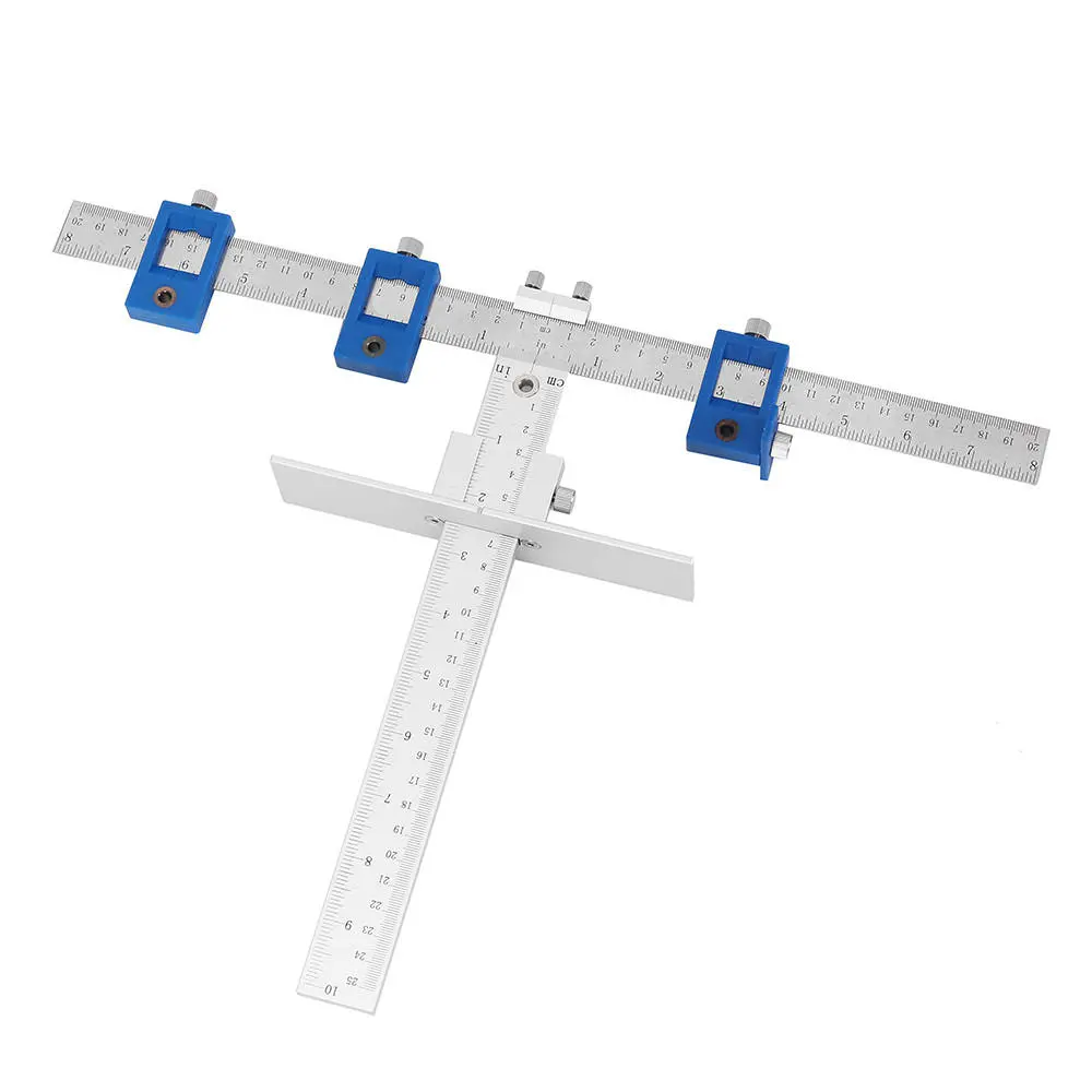 Drillpro Aluminum Cabinet Hardware Jig - Inch/mm Guide for Handles & Knobs - Image 2