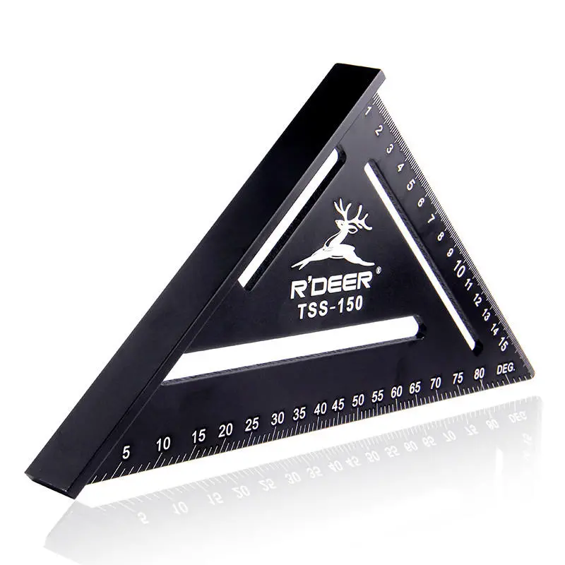 RDEER 150mm Aluminum Alloy Angle Ruler | Triangle Ruler for Woodworking & DIY - Image 2