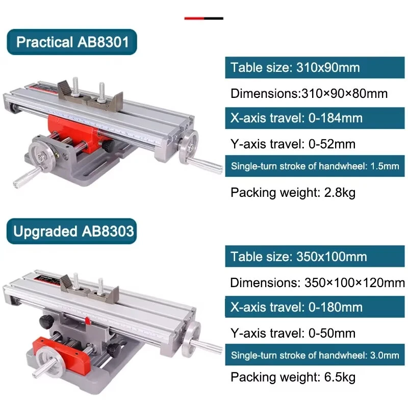 2-Axis Milling Machine Worktable | 4-Way Heavy-Duty Compound Table for Milling & Drilling - Image 3