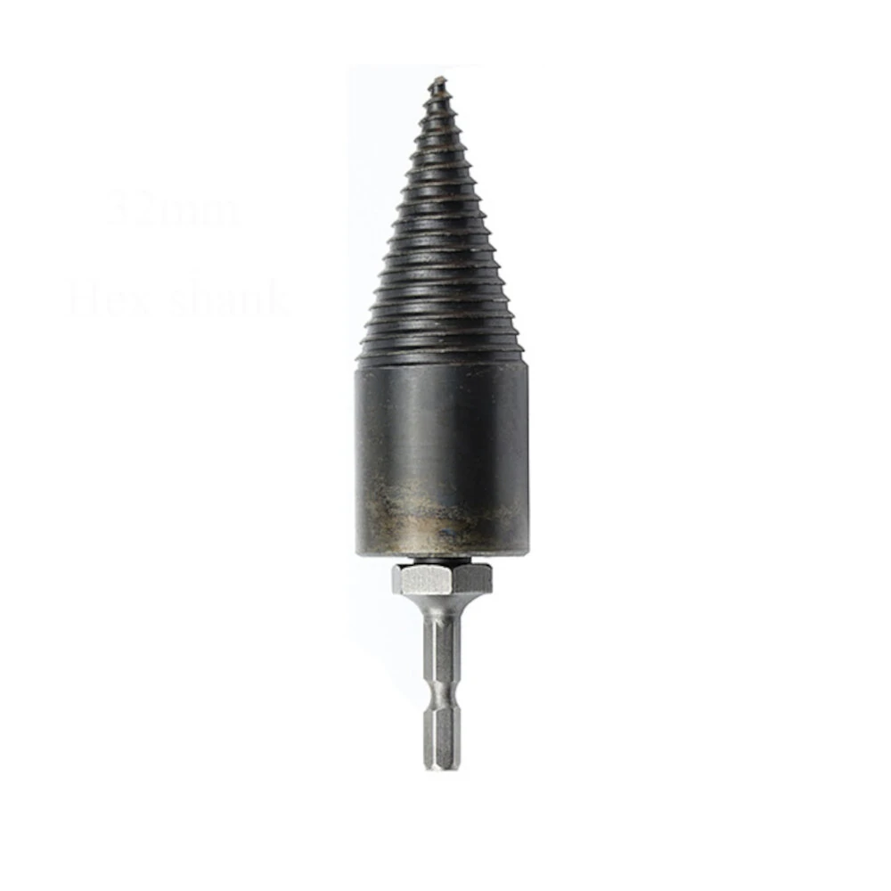 Drillpro 32/42mm HSS Firewood Drill Bit Splitter | Hex Shank for Tree Cutting - Image 5