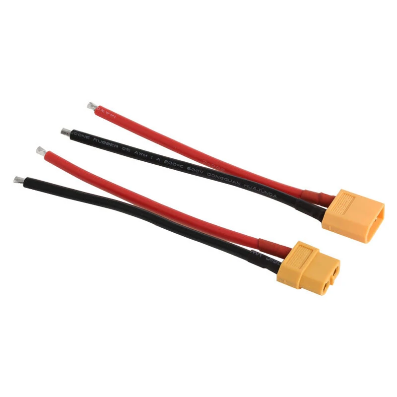 XT60 Battery Connector Pair - Male & Female Bullet Plug with 14 AWG Silicon Wire - Image 3