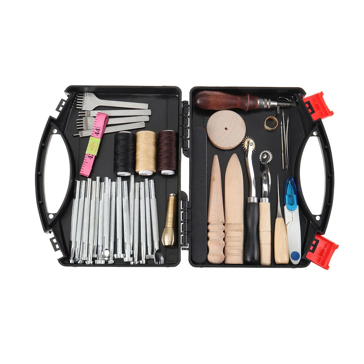 Leather Craft Tools Kit - 50PCS DIY Sewing Stitching & Carving Punch Set - Image 3