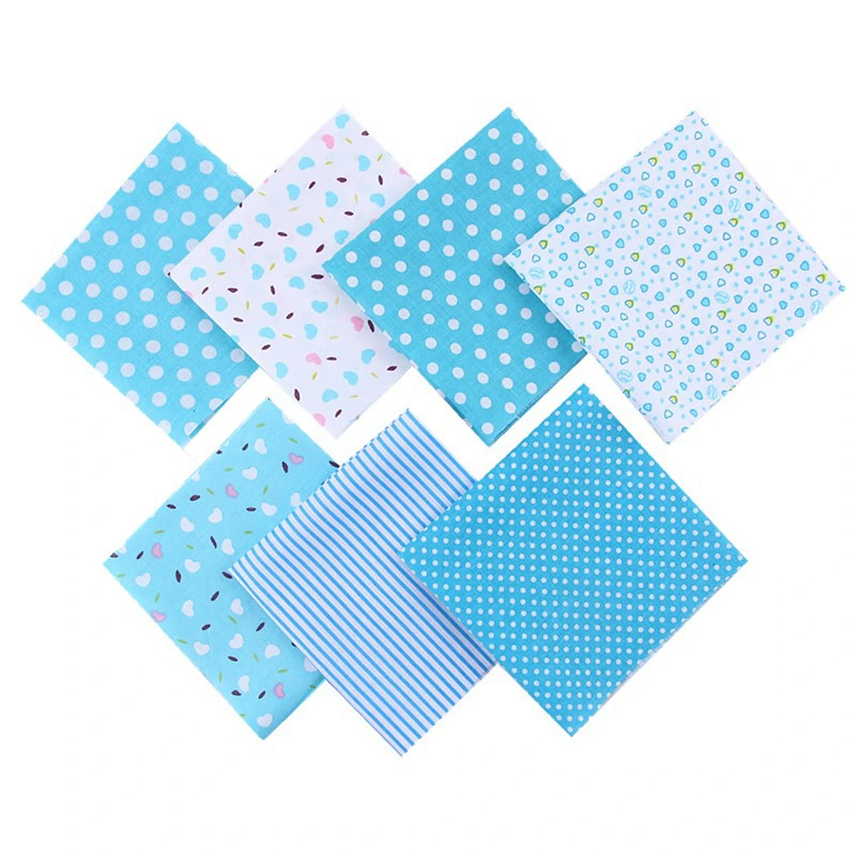 DIY 7PCS Floral Cotton Fabric Bundle for Quilting & Patchwork Sewing Crafts - Image 3