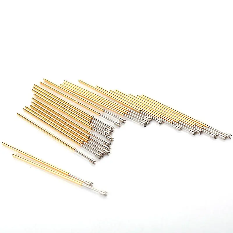 PL75-Q2 Gold Spring Test Probe - 100Pcs | 1.3mm Dia 33.35mm Length | Phosphor Brass Pressure Test Pin - Image 2
