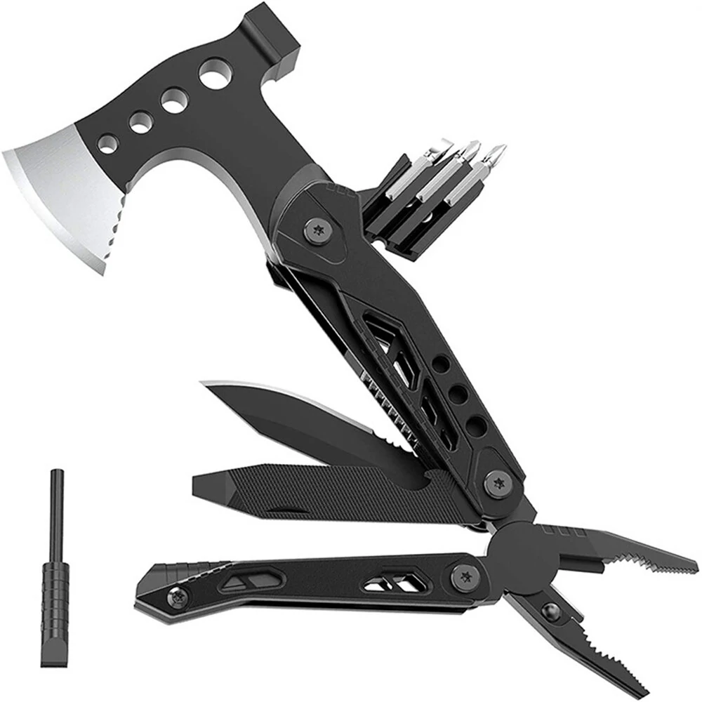 Multifunctional Axe & Pliers Tool - Stainless Steel Compact for Camping Survival - Image 2