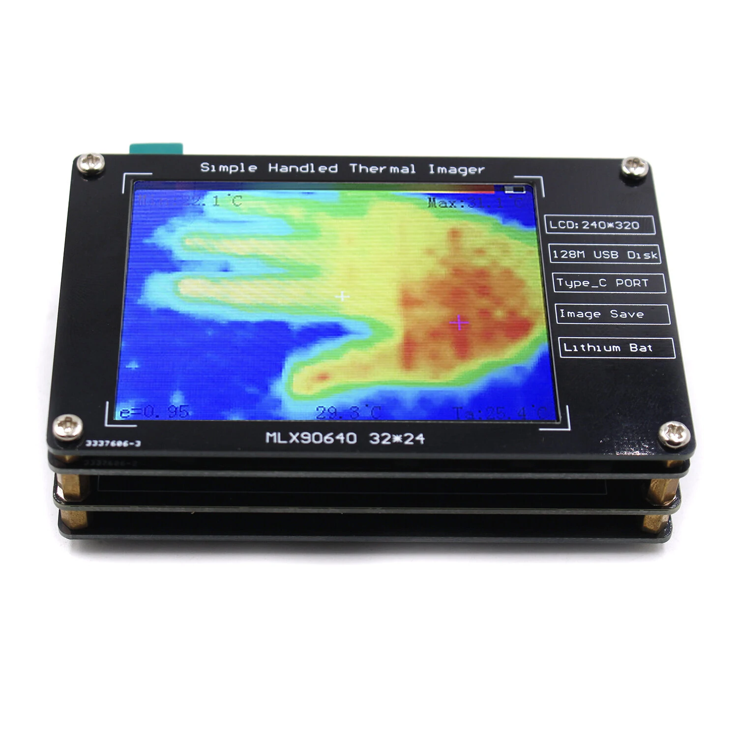 MLX90640 Thermal Imager | 2.8 LCD Display | -40° to 300°C Portable Infrared Sensor - Image 2