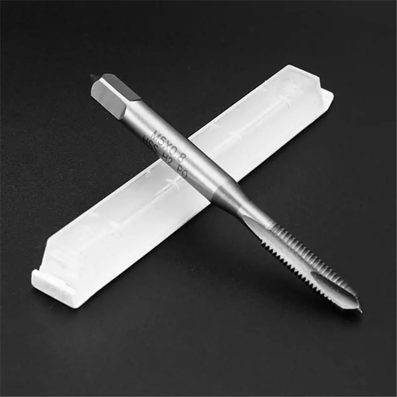 Drillpro M5x0.8 HSS Spiral Pointed Machine Screw Tap - 10pc Metric Plug Tap Set - Image 5