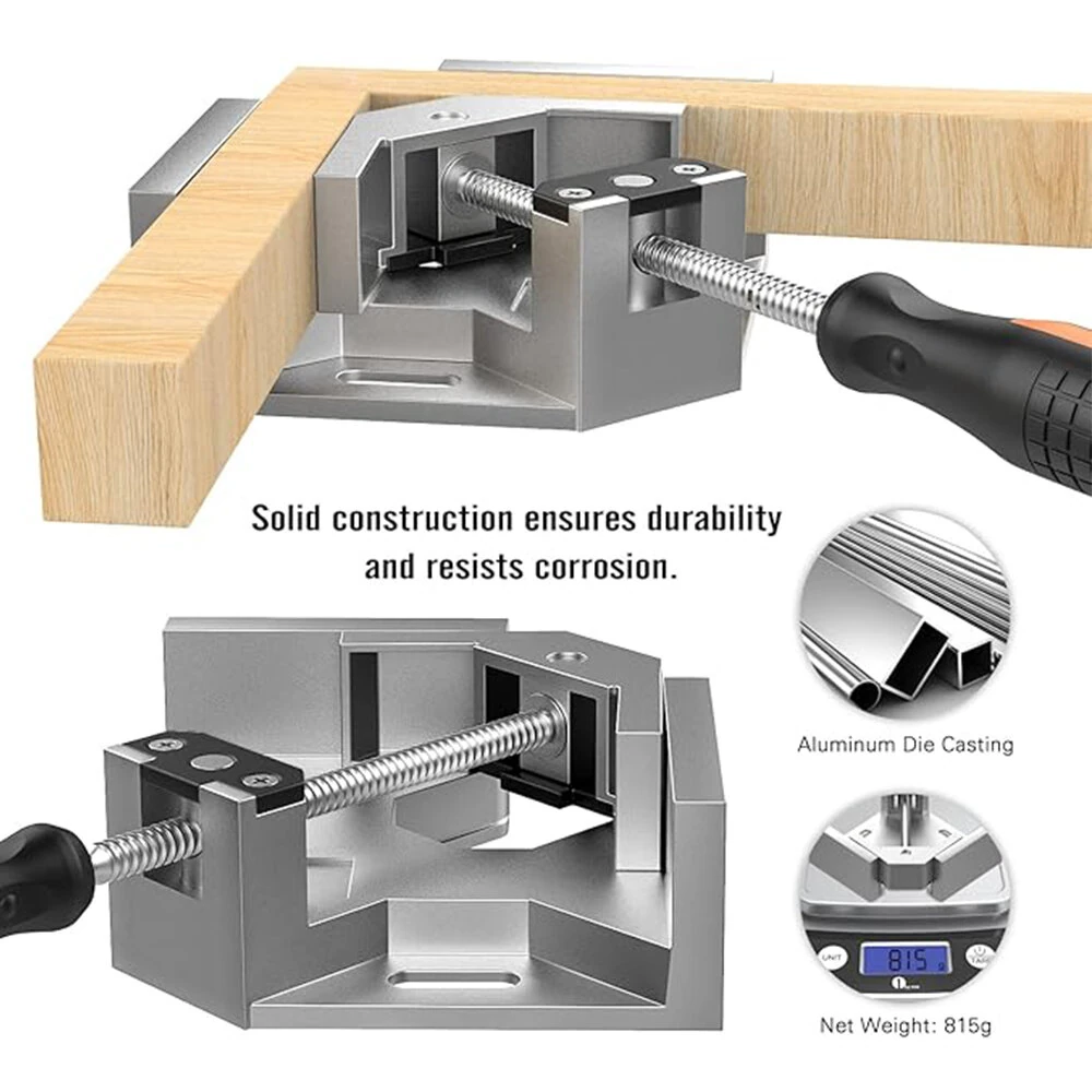 Housolution 4pcs Right Angle Clamps - 90° Aluminum Alloy Adjustable Woodworking Tool - Image 3