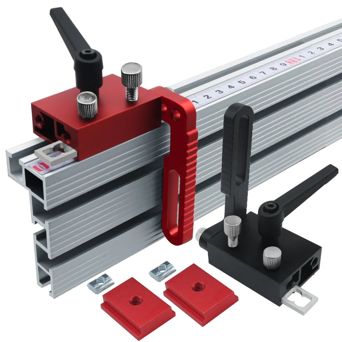 Adjustable Fence Flip Stop | Miter Track T-Slot Stop | Alloy Steel Length Limit Device - Image 2