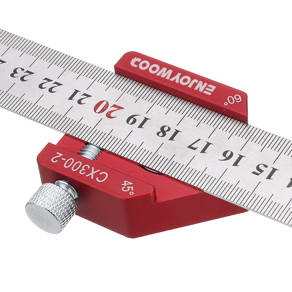 Enjoywood Line Scribe Ruler | 45 & 90 Degree Adjustable | 12 Inch Stainless Steel Woodworking Tool - Image 4