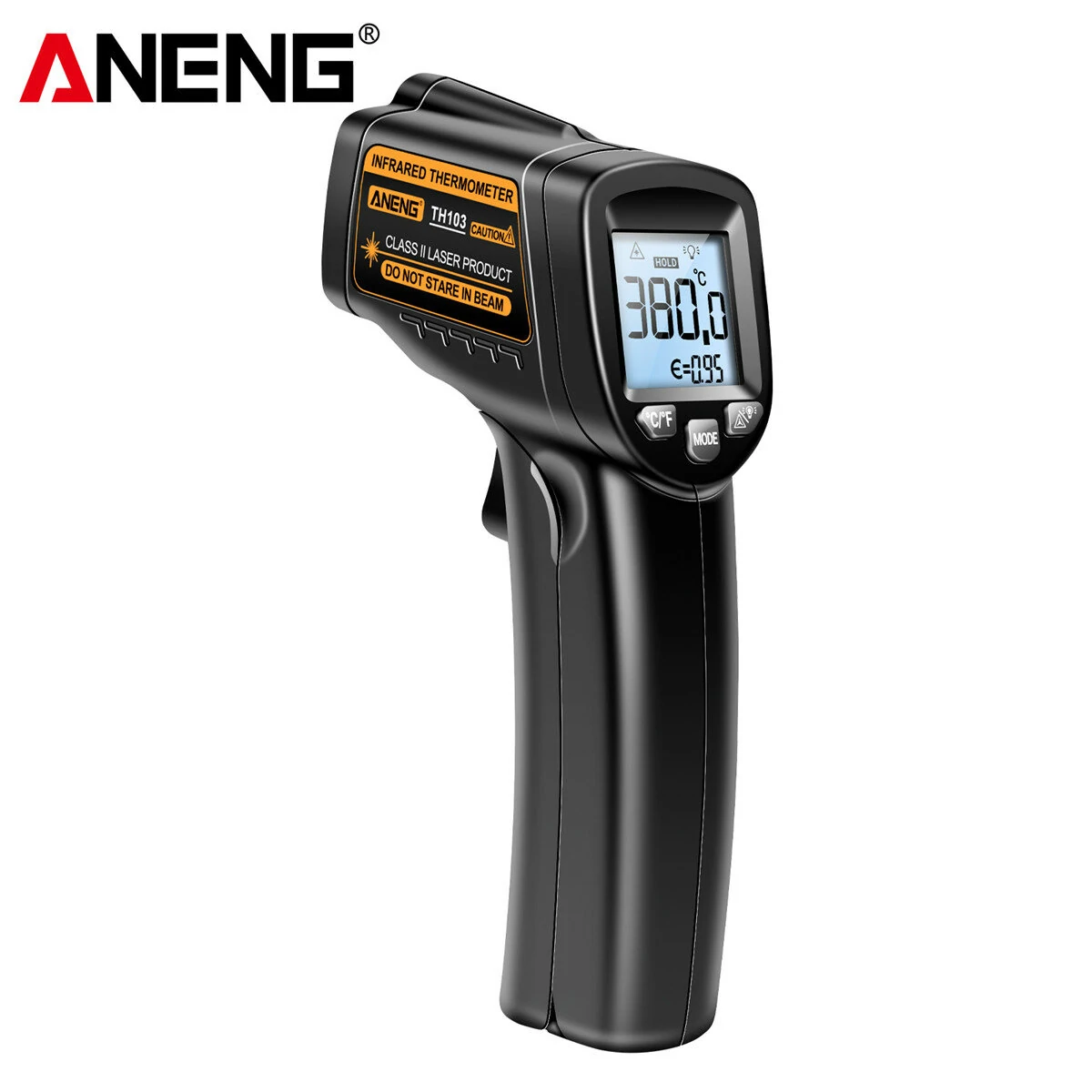 ANENG TH103 Laser Infrared Thermometer | -20°C to 380°C | Industrial Thermal Gun - Image 2