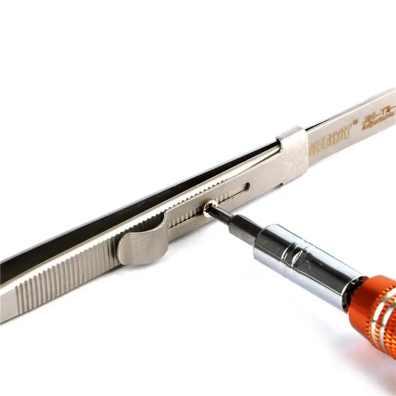 JAKEMY JM-T9-11 Anti-static Tweezers - 165mm Adjustable Stainless Steel - Image 3