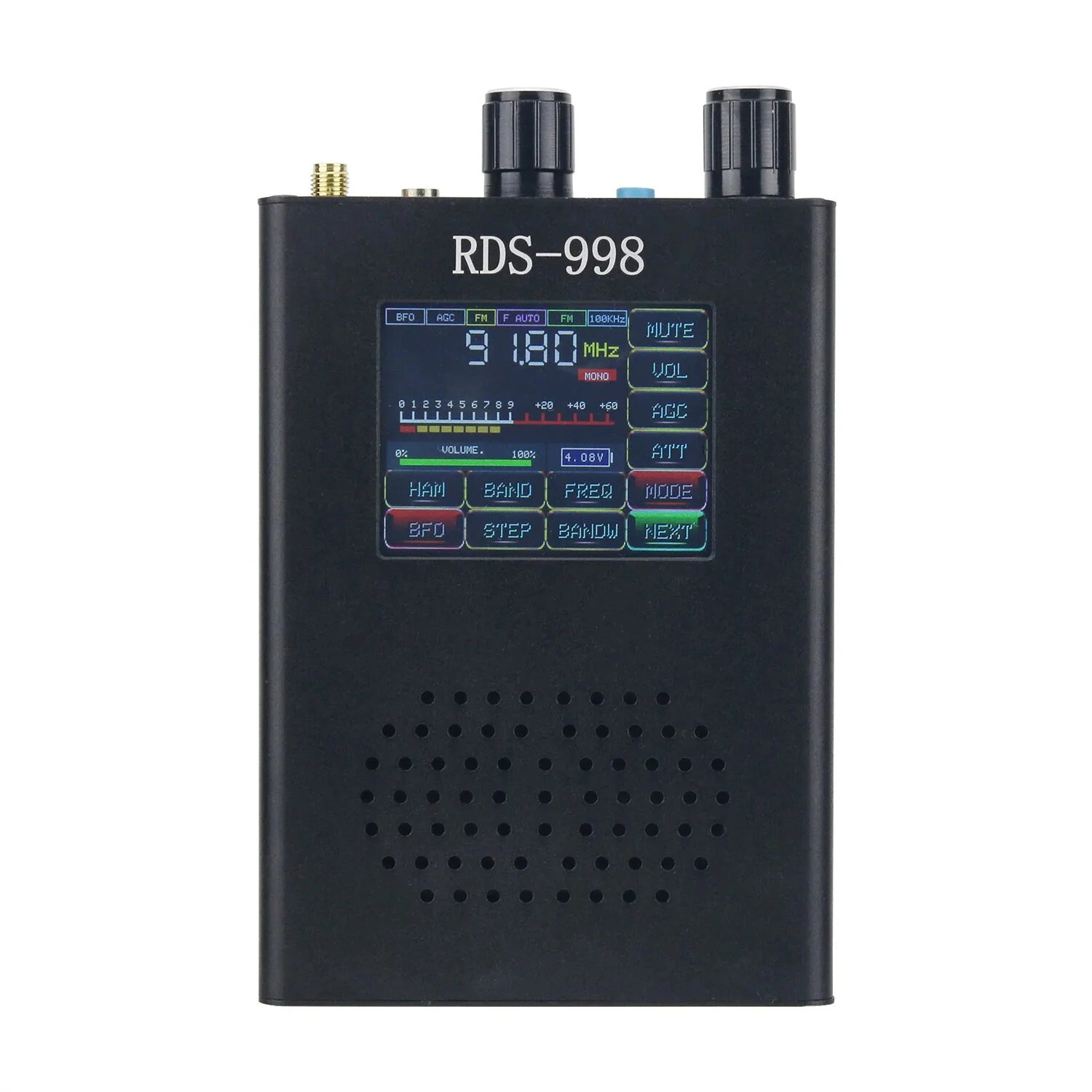 RDS998 SI4732 Ham Radio Receiver | FM MW LW SW SSB USB LSB BFO | Color TouchScreen - Image 2