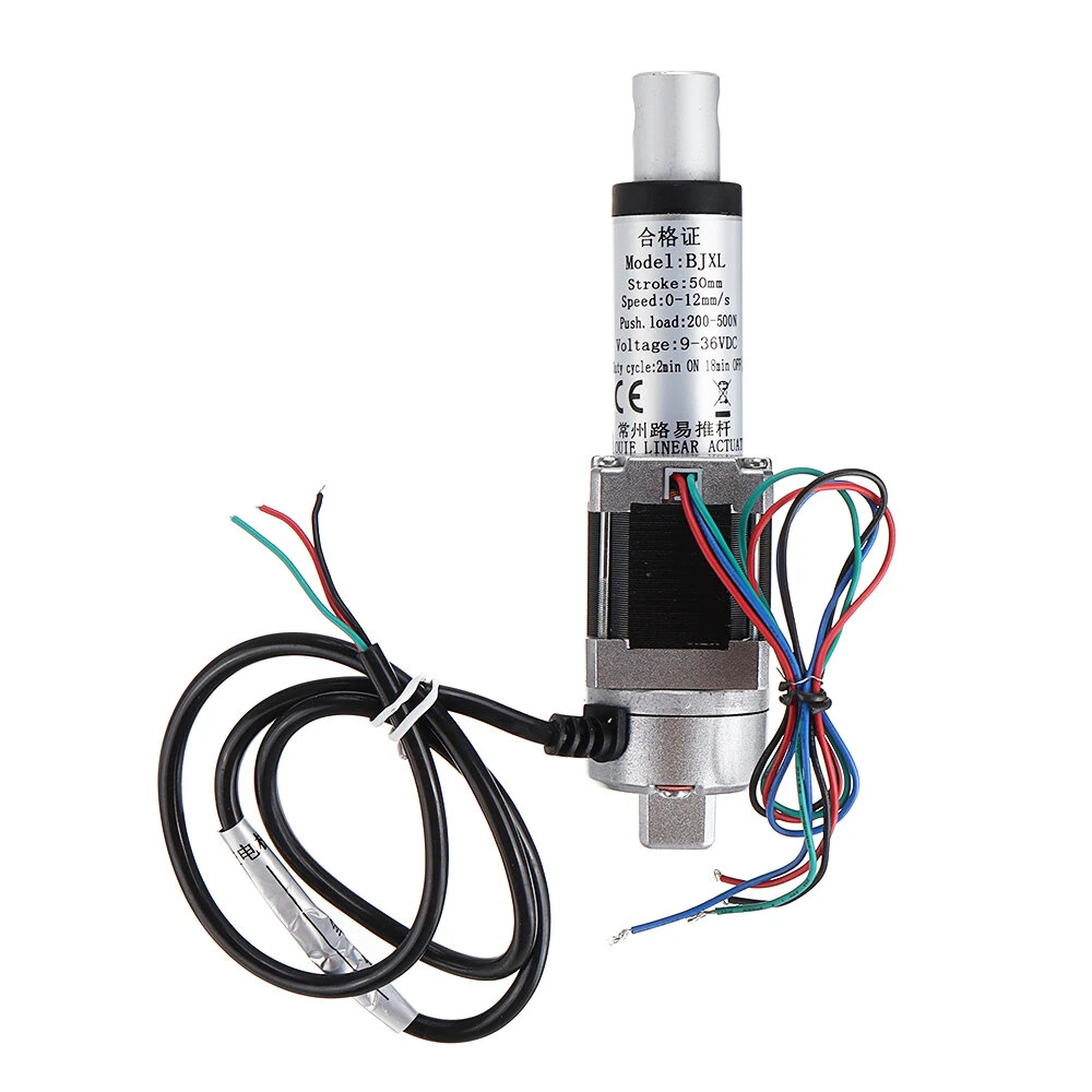 500N 7mm/s Linear Actuator | DC 9-36V Adjustable Stepper Motor | Tubular Actuator - Image 5