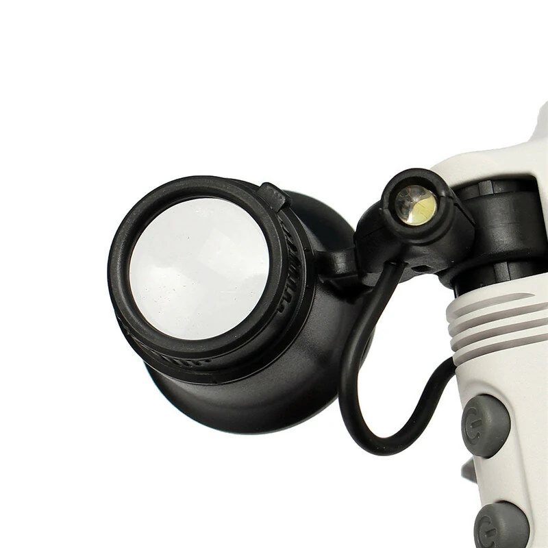 Portable Head Wearing Magnifying Glass - 10X 15X 20X 25X with LED Lights - Image 5