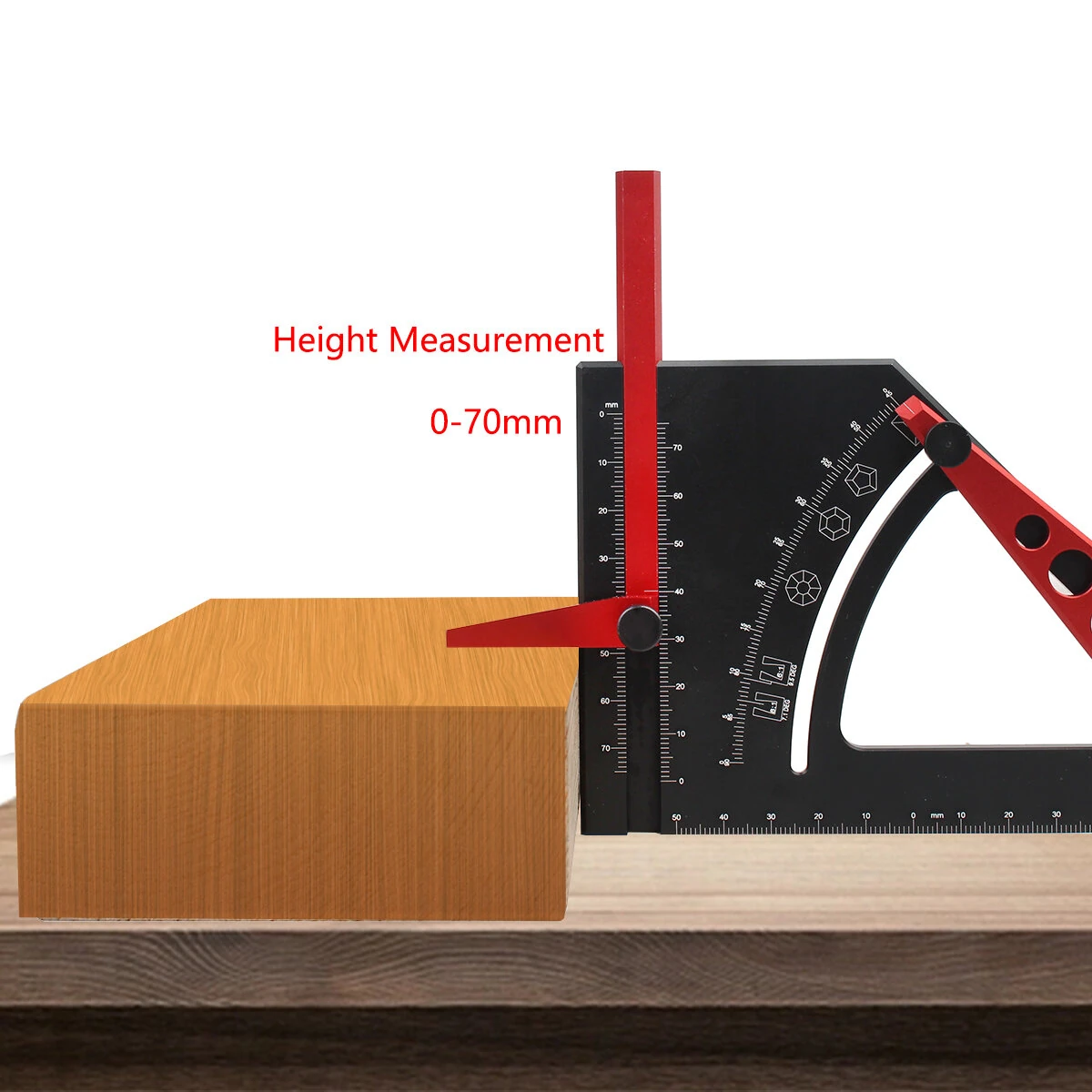 Aluminum Alloy Adjustable Set Square Scriber | Movable Angle Protractor Tool - Image 5