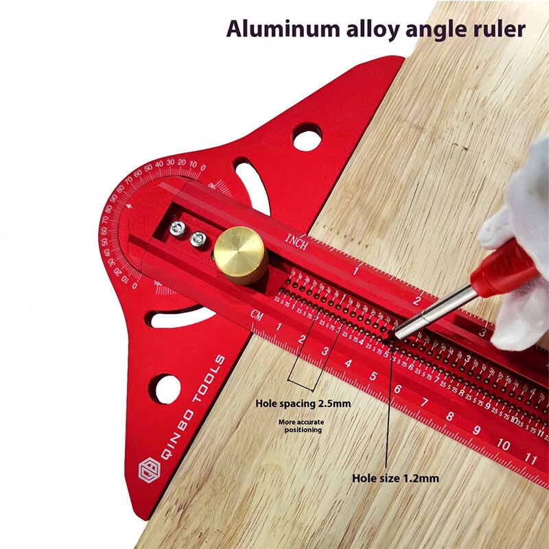 Precision Adjustable Multi-angle T-square Ruler | Woodworking Scriber with Angle Scale - Image 2