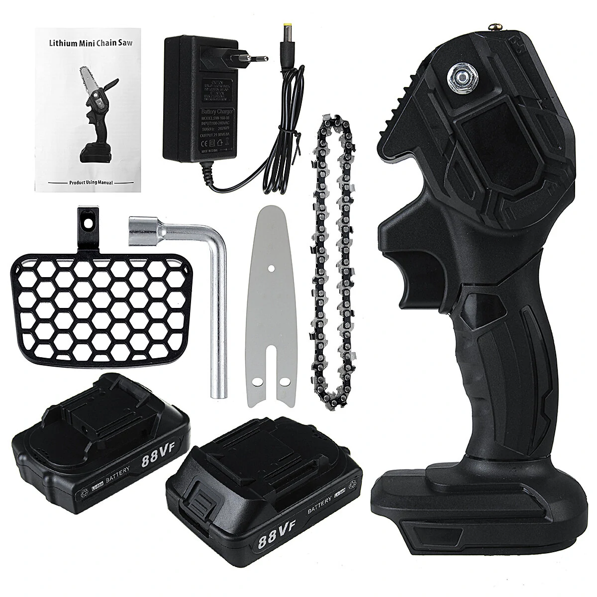 VIOLEWORKS 88VF 21V Cordless One-Hand Chain Saw - Electric Woodworking Saw w/ Battery - Image 2