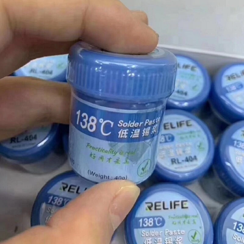 RELIFE RL-404 Lead-free Solder Paste | Low Temp 138°C for Phone PCB BGA/SMD Repair - Image 3