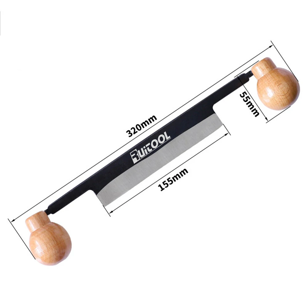 Draw Knife - High Carbon Steel Blade & Wooden Handle | Woodworking Debarking Tool - Image 5