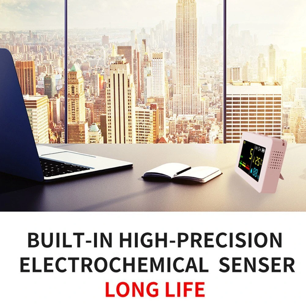 Portable Air Quality Meter - CO, Temperature & Humidity Tester | Color Screen & Voice Alarm - Image 4