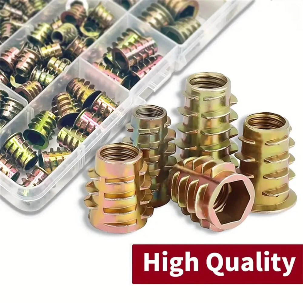 230pcs Threaded Wood Inserts Kit - 11 Metric Sizes M4 to M10 | Hex Socket Drive for Furniture & DIY - Image 3