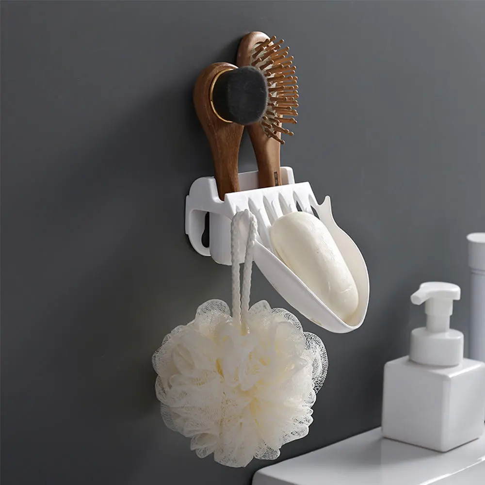 Non-Perforated Double-Layer Soap Box - Strong Non-Stick Paste, Wall-Mounted Bathroom Shelf Rack - Image 3