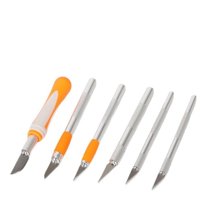 Craft Knife Set - 50 Pcs Aluminum Non-Slip Handle | SK2 Carbon Steel Blades | Precision Cutting & Engraving Tools - Image 4