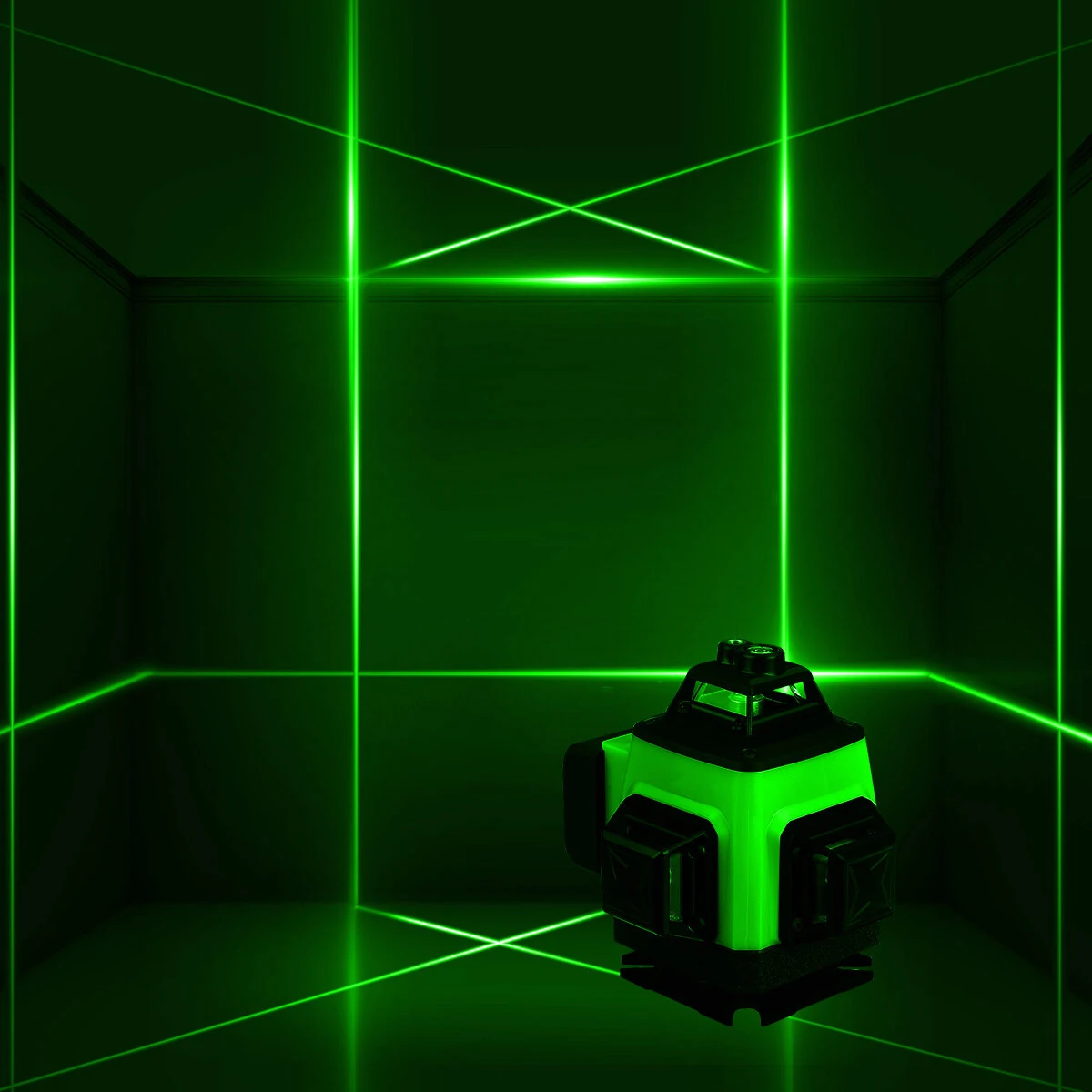 12/16 Line Green/Red Laser Level | Self-Leveling | Dual Battery Powered - Image 5