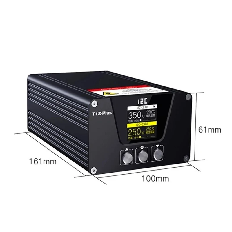 i2C T12Plus Intelligent Soldering Station - 240W Dual Iron for PCB Repair & Maintenance - Image 4