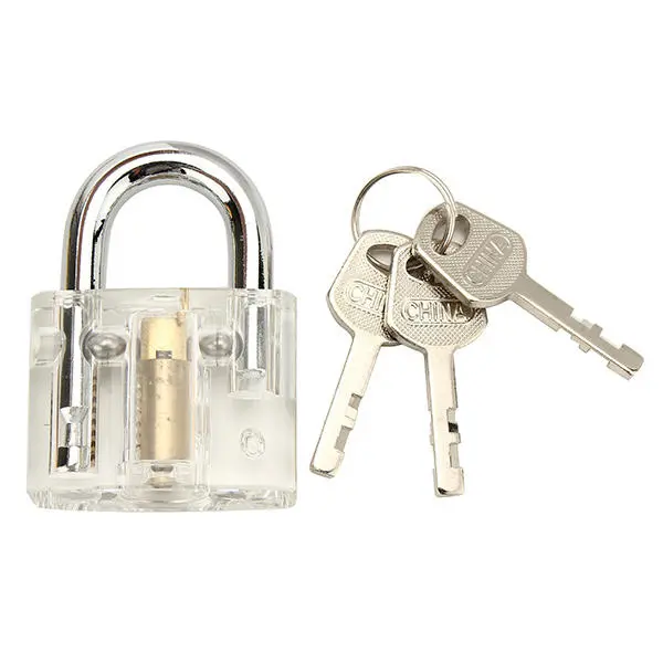 3Pcs Transparent Cutaway Practice Padlock Set | Inside View for Locksmith Training & Lock Picks - Image 2