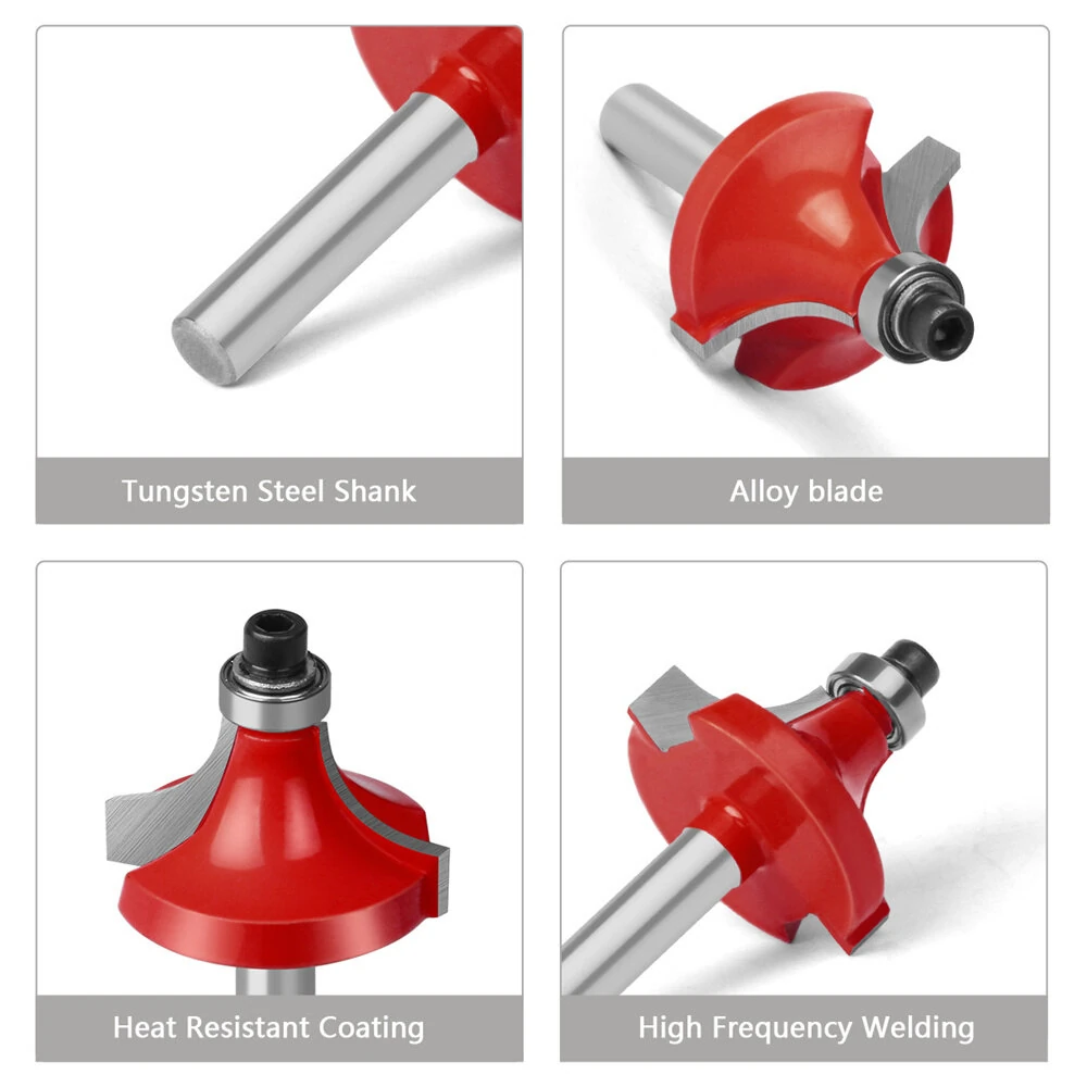 YG8 Tungsten Steel Router Bit Set - 15PCS Woodworking Milling Cutters | Heat-Resistant Coating | Multiple Shank Sizes - Image 5