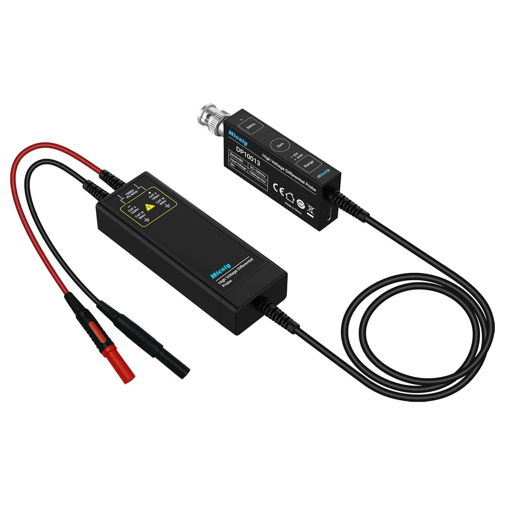 Micsig DP10013 Oscilloscope Probe Kit | 100MHz 1300V High Voltage Differential | 50X/500X Attenuation - Image 3