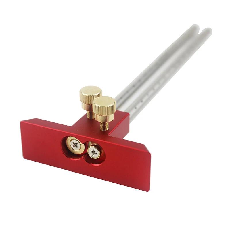 Stainless Steel Woodworking Marking Gauge | Double Head Mortise Gauge & Scriber Ruler - Image 2