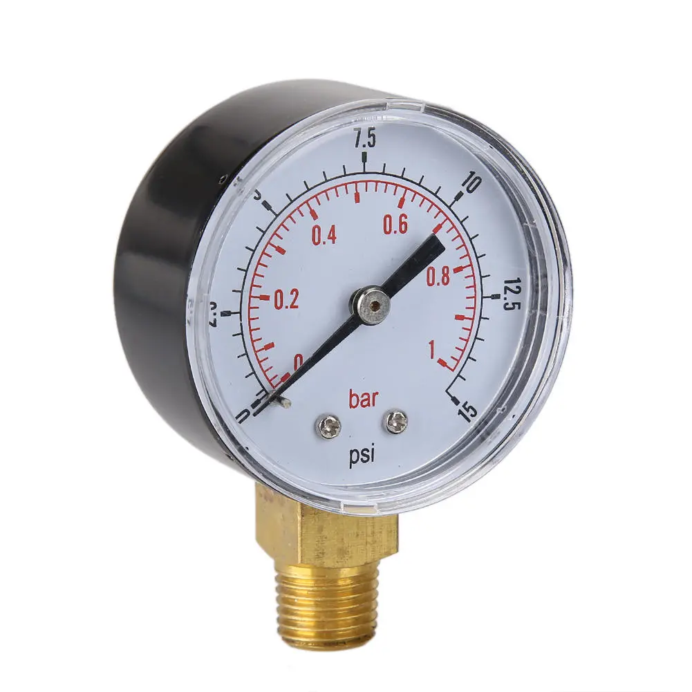 TS-50 Low Pressure Gauge | 0-15 PSI Fuel Air Compressor Manometer Hydraulic Tester - Image 2