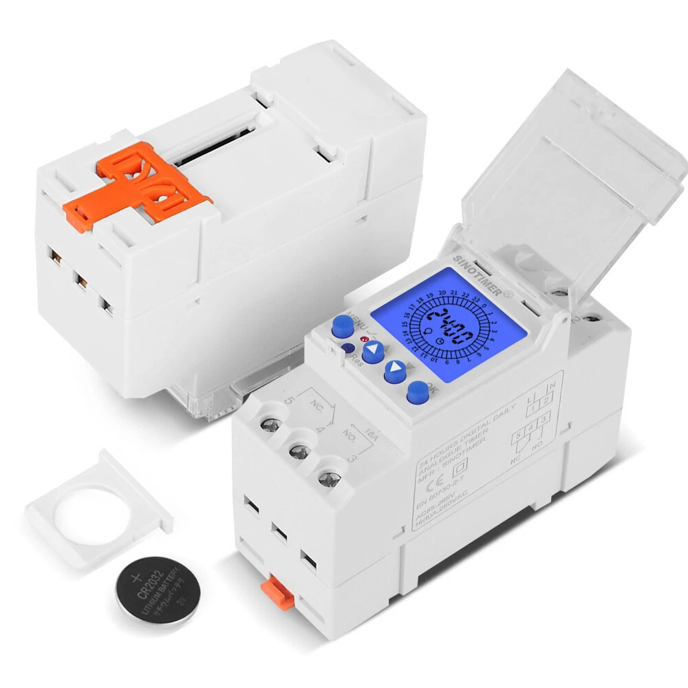 SINOTIMER Digital Time Switch - 16A/30A LCD Backlight | AC 85-265V Analogue - Image 2