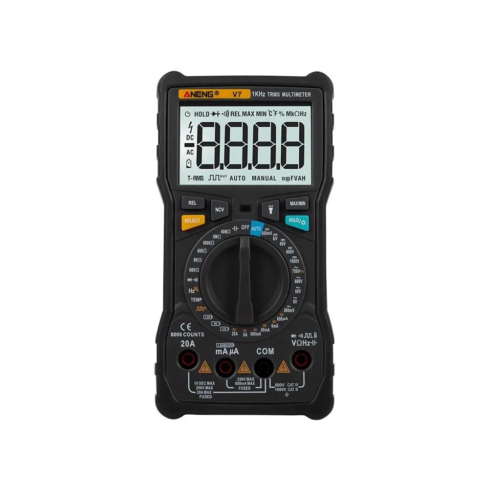 ANENG V7 Digital Multimeter - 6000 Counts True RMS | Auto/Manual Range - Image 2