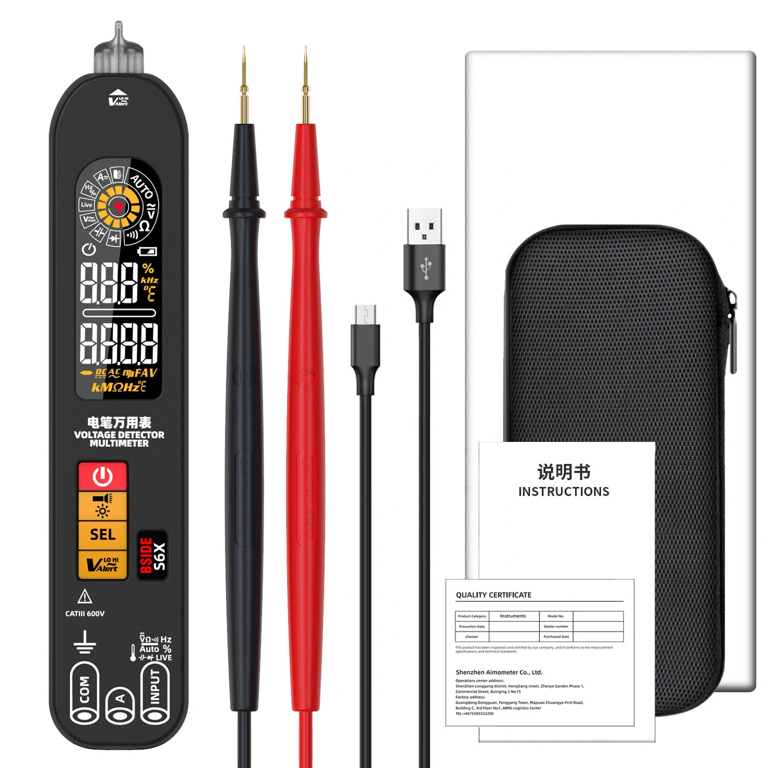 BSIDE S6X Multimeter - High Precision, True RMS, Measures Voltage Current Resistance - Image 2