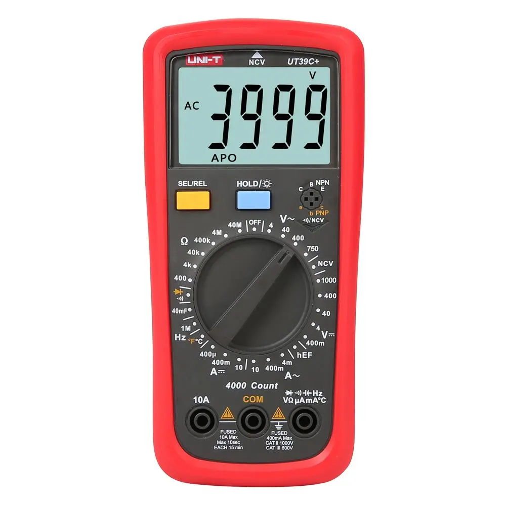 UNI-T UT39C+ Digital Multimeter | AC DC Voltage Tester | Capacitance Temp Hz - Image 2