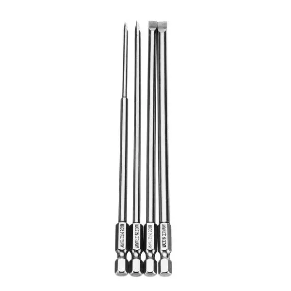 Broppe 4Pcs 150mm Magnetic Screwdriver Bits - Flat Head Slotted 3.0-6.0mm - Image 2
