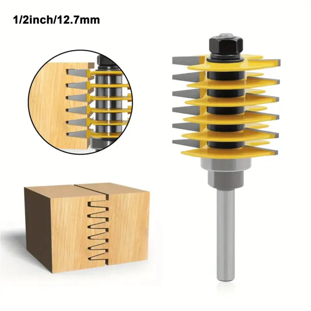 LAVIE Carbide Finger Joint Router Bit - 1/2 Inch | 8MM & 12MM Shank - Durable Rust Resistant Woodworking Tool - Image 4