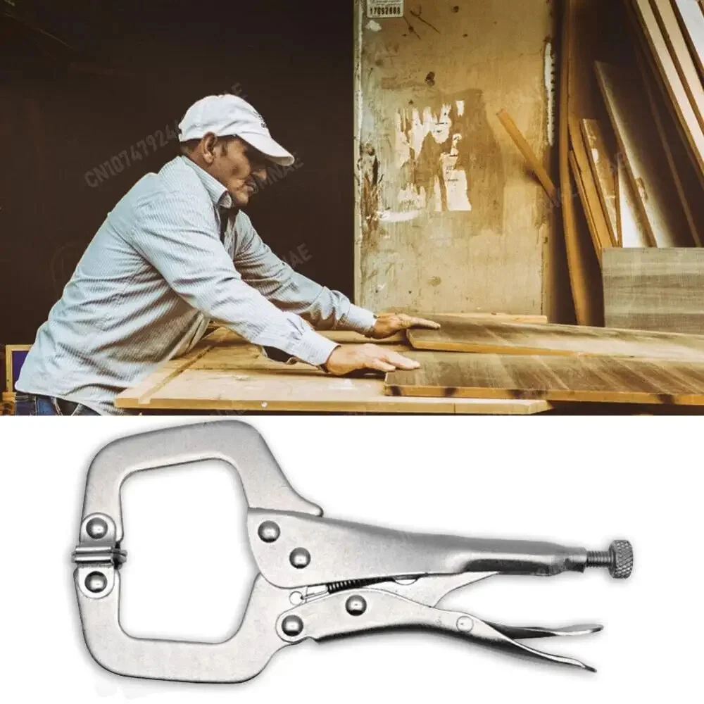IRWIN 6.5 Inch Heavy Duty C-Clamp Locking Pliers | Carbon Steel with Swivel Pads for Woodworking & Welding - Image 5