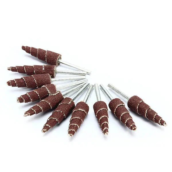 10pcs 54mm Long Cone Deburring Flap Sanding Polishing Wheel for Rotary Tool - Image 2