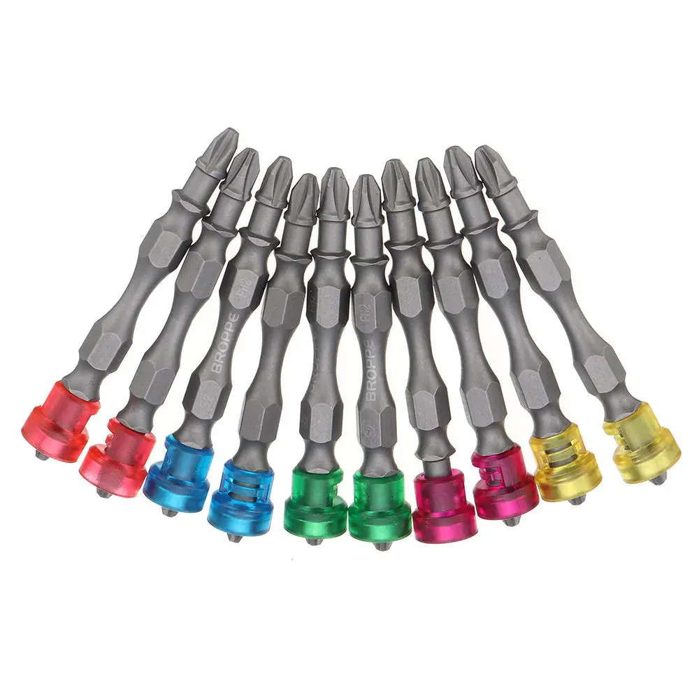 BROPPE 10pcs Double Head Magnetic Screwdriver Bit Set | PH2 Phillips | 65mm - Image 4