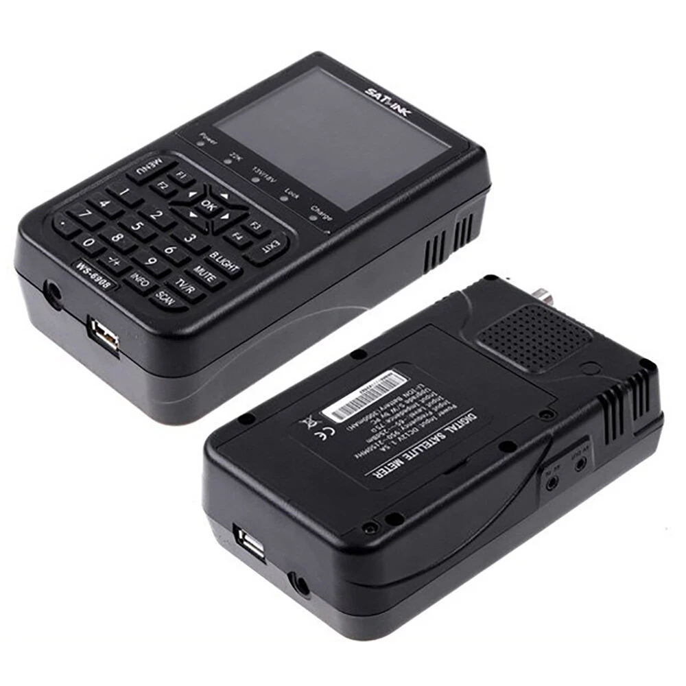 SATLINK WS-6908 Satellite Finder | 3.5 LCD DVB-S FTA Digital Signal Meter - Image 2